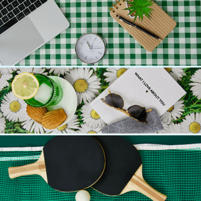 WORK, REST AND PLAY WITH WIPE EASY TABLECLOTHS